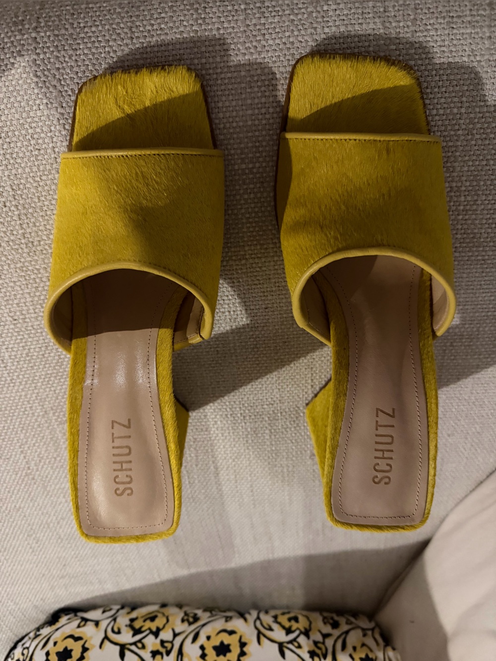 SCHUTZ Yellow Open-Toe Heel
